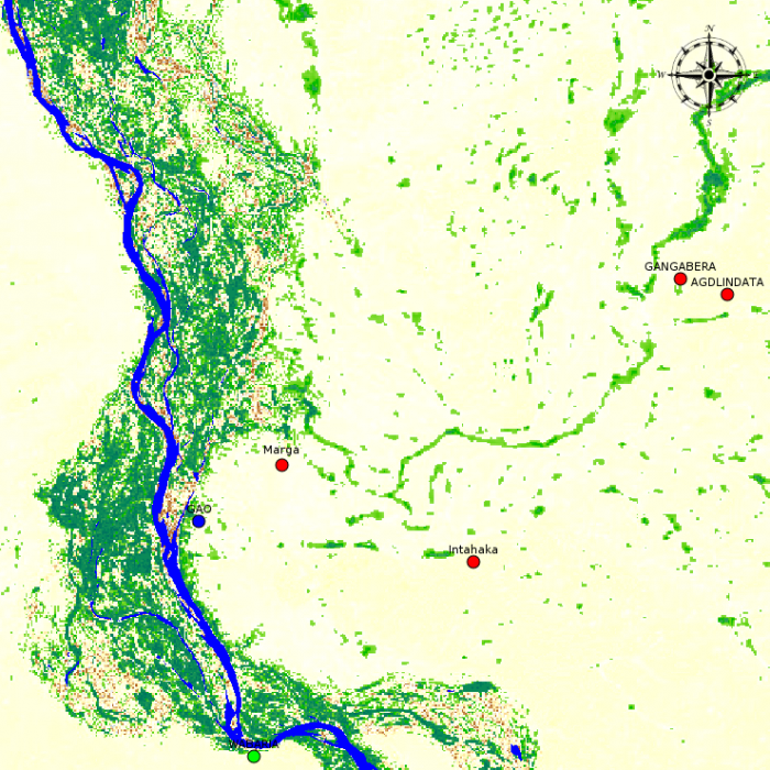 Image of satellite picture of Mali