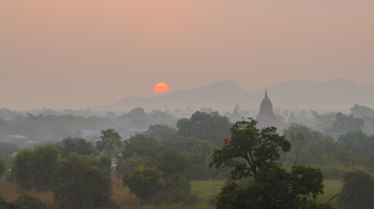 Myanmar at dusk.