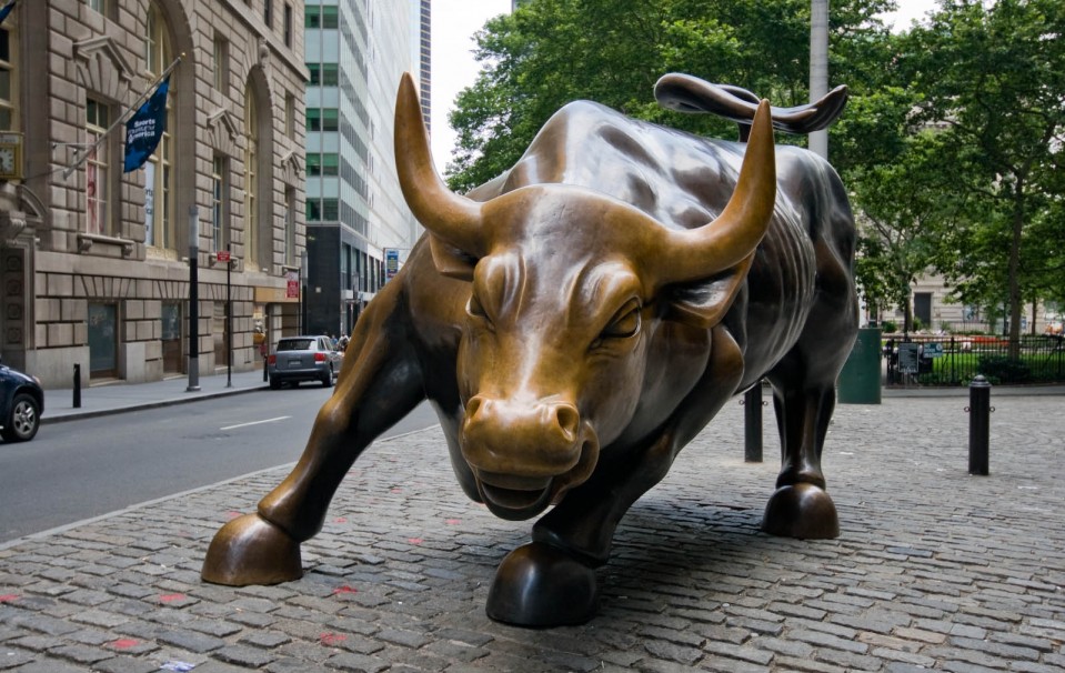 Photo of Wall Street's Charging Bull bronze sculpture