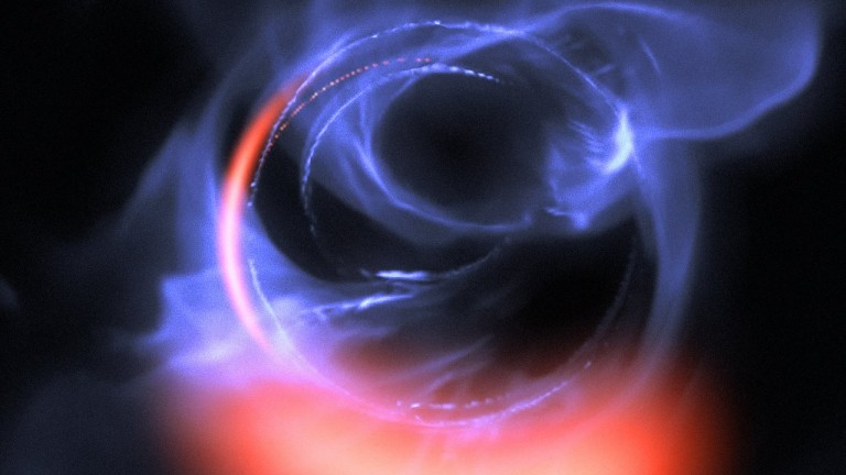 Black hole feeding on gaseous material