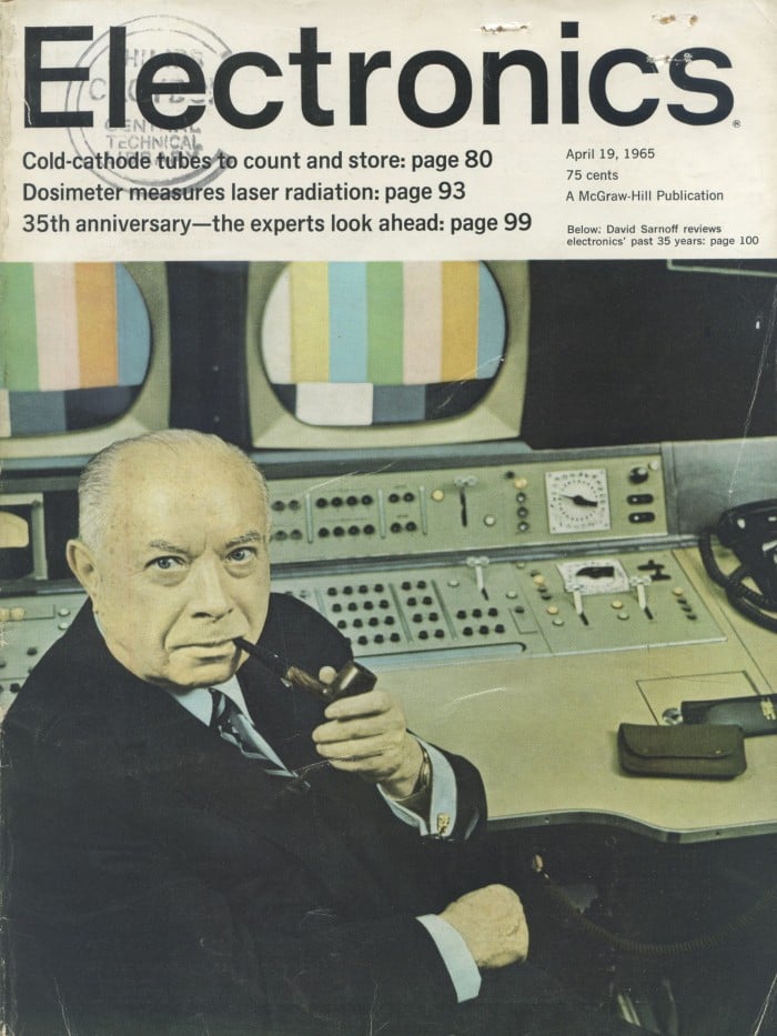 Cover of Electronics Magazine April, 1965