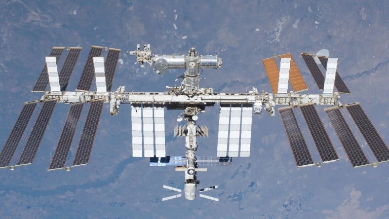 Image of the International Space Station from space