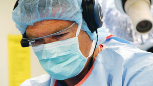 Google Glass in use by a surgeon