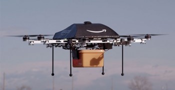 Amazon Prime drone in the air
