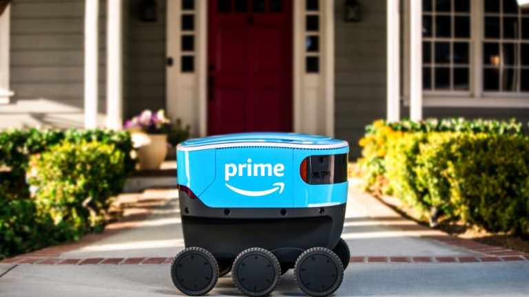 Picture of Amazon Scout delivery robot