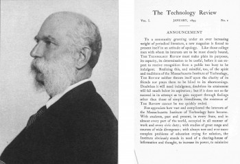 Photo of MIT Technology review's 1899 issue
