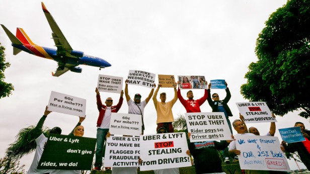 Uber and Lyft Drivers protest
