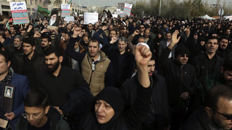 Protesters iran Soleimani