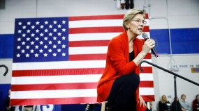 Democratic presidential candidate Sen. Elizabeth Warren at a campaign event in Concord, New Hampshire.