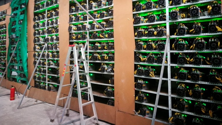 Bitcoin mining machines running in China's Sichuan province