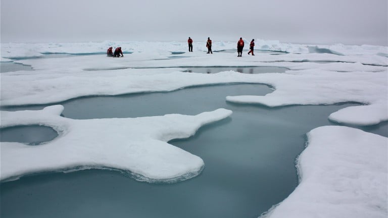 Researchers in the Arctic