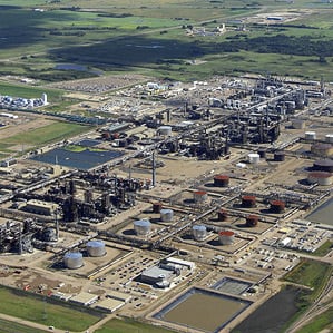 Aerial view of Shell Scotford