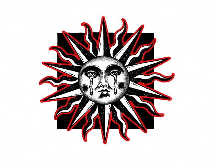 Illustration of crying sun