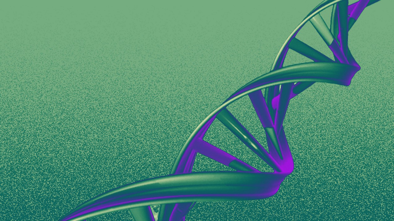 Conceptual illustration of DNA double helix