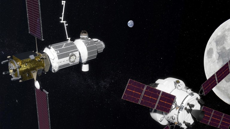 Rendering of the Lunar Gateway project