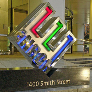 3-D Enron logo