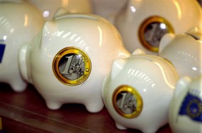 A piggy-bank with a euro sign on it