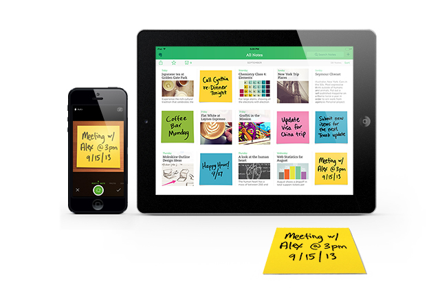 Evernote on various devices