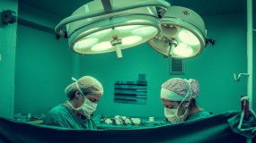healthcare workers in operating room