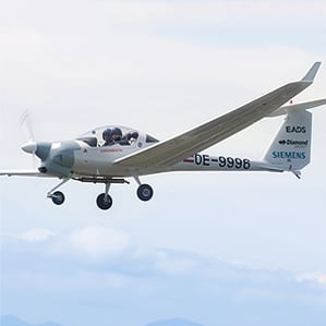 two-seater electric-gas airplane