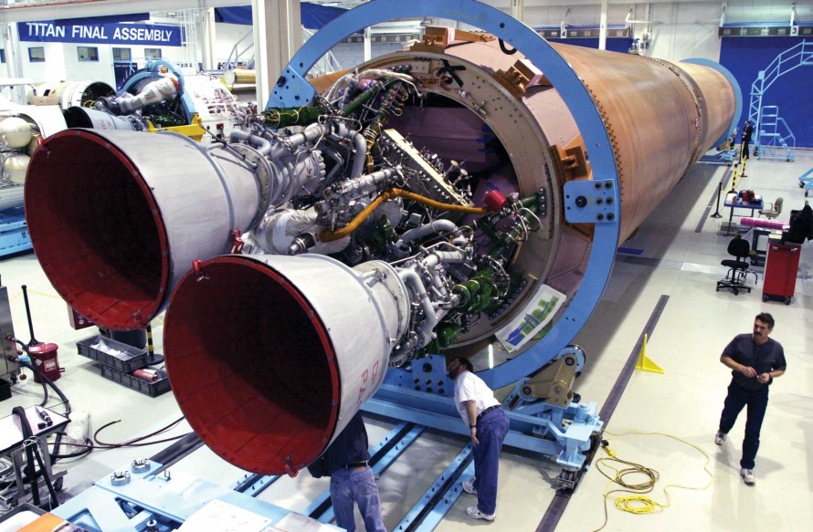 A photo of the RD-180 engine
