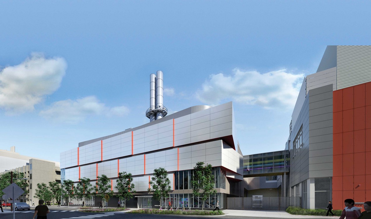 Rendering of planned Co-generation building
