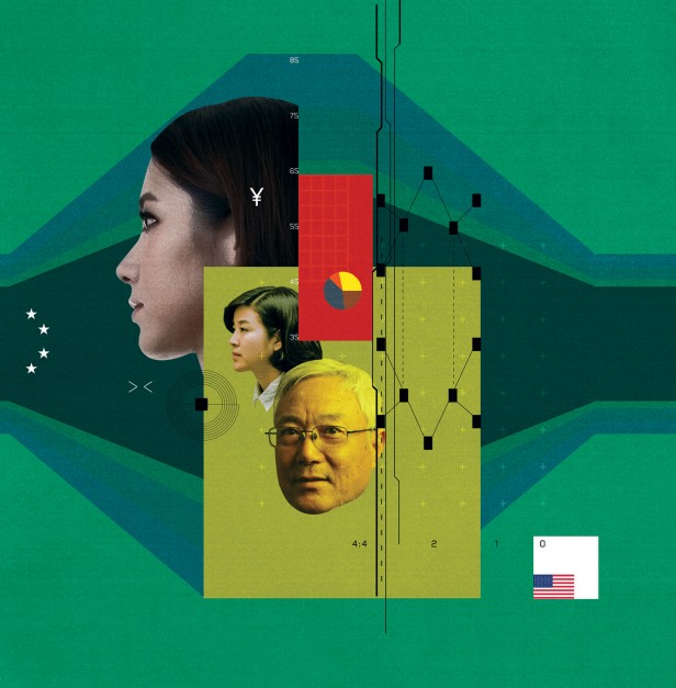 Conceptual illustration depicting innovators returning to China