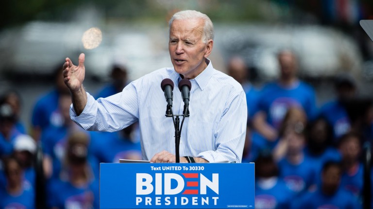Joe Biden at a campaign rally