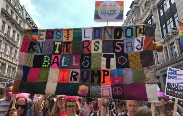 knitters march against trump