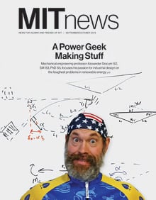 Alexander Slocum on MIT News magazine cover
