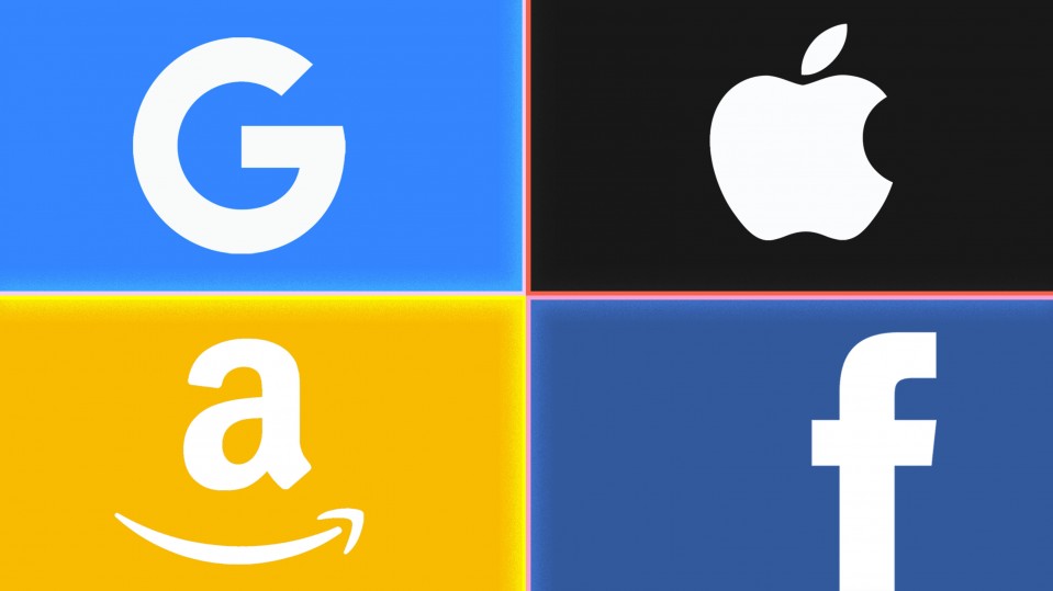 Google, Facebook, Amazon, Apple logos