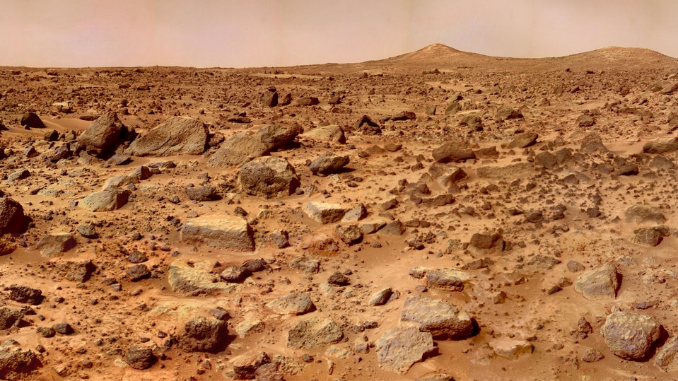 A photo of the mars surface