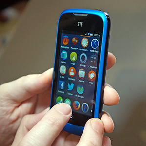 Mozilla phone in blue