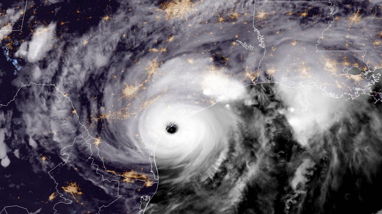 Satellite capture of Hurricane Harvey