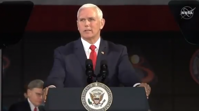 Image of Mike Pence at podium.