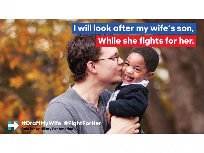 Meme showing photo of man and child, that reads 'I will look after my wife's son, White she fights for her.'