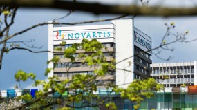 An image of a building with a Novartis logo