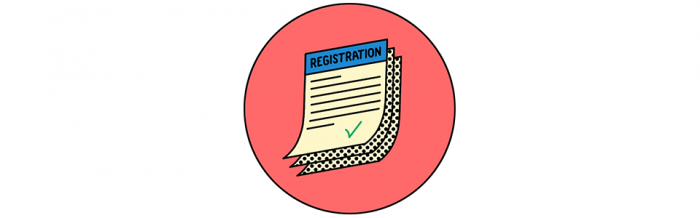 An illustration of voter registration