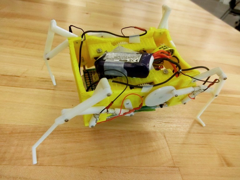 A robot with adjustable joints that can be melted and re-formed to change hinges