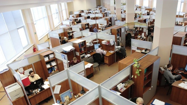 Office workers in Russia