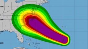 Hurricane Florence wind speed probabilities.