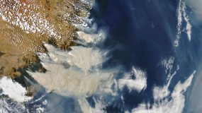 Smoke from the fires in southeastern Australia.