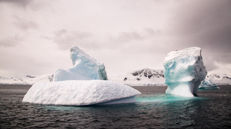 Icebergs near Antartica.