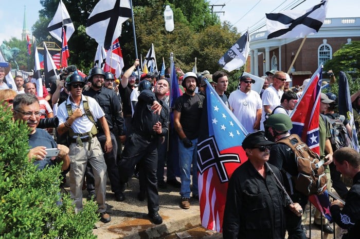 Photo of protesters at the Unite the Right rally