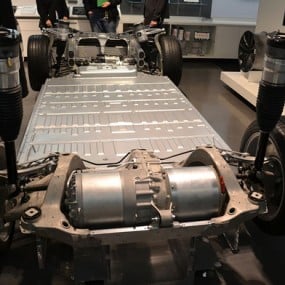 inside factory to build electric car battery packs
