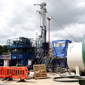 fracking station with rigs