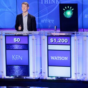 Watson on set of "Jeopardy"