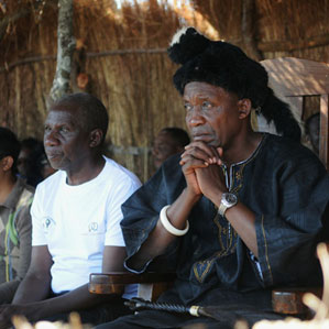 Chief Shakumbila, a traditional Zambian leade